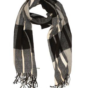 NWT - Banana Republic Plaid Fringe Wrap Scarf